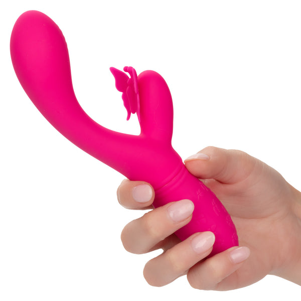 CalExotics Kiss Vibes Rechargeable Butterfly Kiss Flutter G-Spot & Clitoral Vibe - Pink - Extreme Toyz Singapore - https://extremetoyz.com.sg - Sex Toys and Lingerie Online Store - Bondage Gear / Vibrators / Electrosex Toys / Wireless Remote Control Vibes / Sexy Lingerie and Role Play / BDSM / Dungeon Furnitures / Dildos and Strap Ons &nbsp;/ Anal and Prostate Massagers / Anal Douche and Cleaning Aide / Delay Sprays and Gels / Lubricants and more...