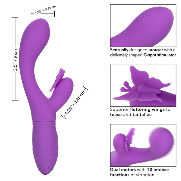 CalExotics Kiss Vibes Rechargeable Butterfly Kiss Flutter G-Spot & Clitoral Vibe - Purple - Extreme Toyz Singapore - https://extremetoyz.com.sg - Sex Toys and Lingerie Online Store - Bondage Gear / Vibrators / Electrosex Toys / Wireless Remote Control Vibes / Sexy Lingerie and Role Play / BDSM / Dungeon Furnitures / Dildos and Strap Ons &nbsp;/ Anal and Prostate Massagers / Anal Douche and Cleaning Aide / Delay Sprays and Gels / Lubricants and more...