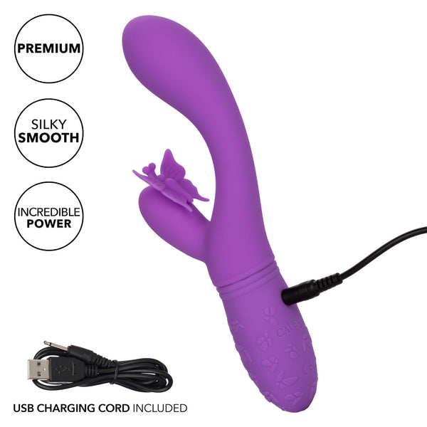 CalExotics Kiss Vibes Rechargeable Butterfly Kiss Flutter G-Spot & Clitoral Vibe - Purple - Extreme Toyz Singapore - https://extremetoyz.com.sg - Sex Toys and Lingerie Online Store - Bondage Gear / Vibrators / Electrosex Toys / Wireless Remote Control Vibes / Sexy Lingerie and Role Play / BDSM / Dungeon Furnitures / Dildos and Strap Ons &nbsp;/ Anal and Prostate Massagers / Anal Douche and Cleaning Aide / Delay Sprays and Gels / Lubricants and more...