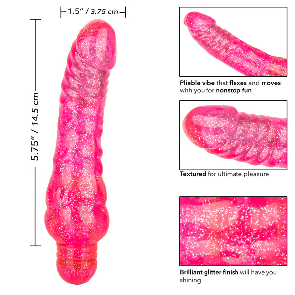 Personality Vibes Sparkle Glitter Jack Vibrator - Pink