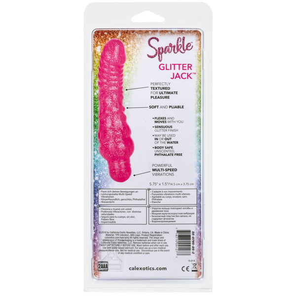 Personality Vibes Sparkle Glitter Jack Vibrator - Pink