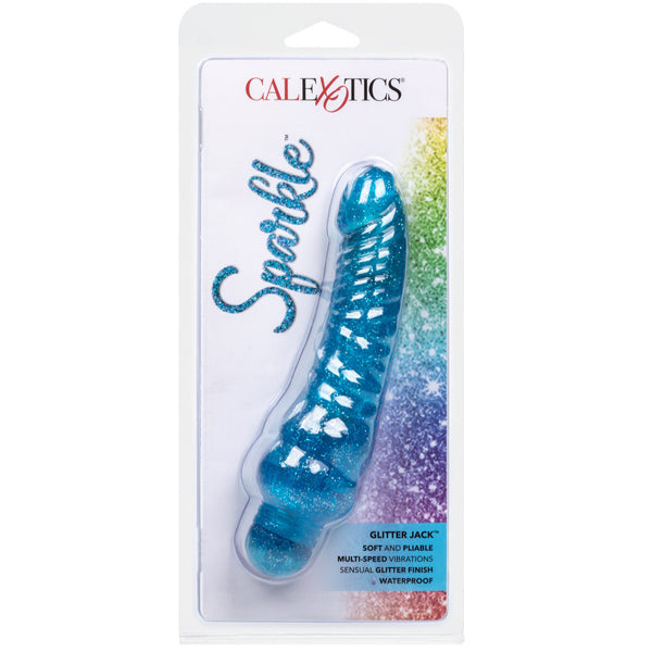 Personality Vibes Sparkle Glitter Jack Vibrator - Blue