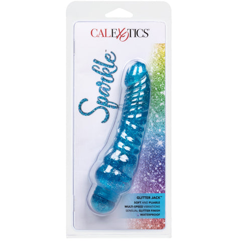 Personality Vibes Sparkle Glitter Jack Vibrator - Blue