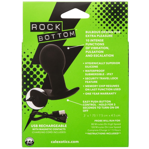 CalExotics Rock Bottom Pop Probe Rechargeable Anal Vibrator - Extreme Toyz Singapore - https://extremetoyz.com.sg - Sex Toys and Lingerie Online Store - Bondage Gear / Vibrators / Electrosex Toys / Wireless Remote Control Vibes / Sexy Lingerie and Role Play / BDSM / Dungeon Furnitures / Dildos and Strap Ons &nbsp;/ Anal and Prostate Massagers / Anal Douche and Cleaning Aide / Delay Sprays and Gels / Lubricants and more...