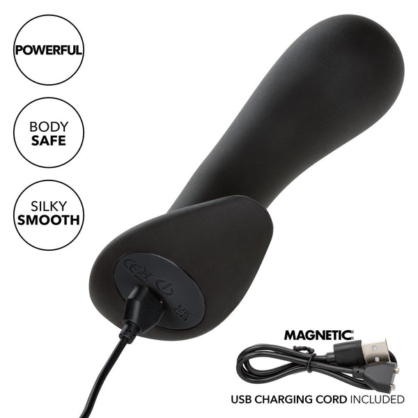 CalExotics Rock Bottom Curved Probe Rechargeable Prostate Vibrator - Extreme Toyz Singapore - https://extremetoyz.com.sg - Sex Toys and Lingerie Online Store - Bondage Gear / Vibrators / Electrosex Toys / Wireless Remote Control Vibes / Sexy Lingerie and Role Play / BDSM / Dungeon Furnitures / Dildos and Strap Ons &nbsp;/ Anal and Prostate Massagers / Anal Douche and Cleaning Aide / Delay Sprays and Gels / Lubricants and more...