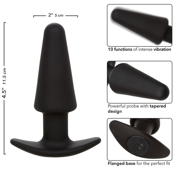 CalExotics Rock Bottom Tapered Probe Rechargeable Anal Vibrator - Extreme Toyz Singapore - https://extremetoyz.com.sg - Sex Toys and Lingerie Online Store - Bondage Gear / Vibrators / Electrosex Toys / Wireless Remote Control Vibes / Sexy Lingerie and Role Play / BDSM / Dungeon Furnitures / Dildos and Strap Ons &nbsp;/ Anal and Prostate Massagers / Anal Douche and Cleaning Aide / Delay Sprays and Gels / Lubricants and more...