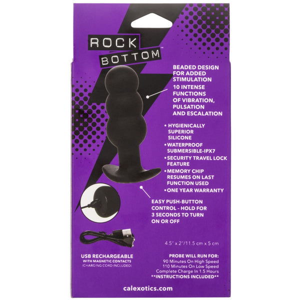 CalExotics Rock Bottom Beaded Probe Rechargeable Anal Vibrator - Extreme Toyz Singapore - https://extremetoyz.com.sg - Sex Toys and Lingerie Online Store - Bondage Gear / Vibrators / Electrosex Toys / Wireless Remote Control Vibes / Sexy Lingerie and Role Play / BDSM / Dungeon Furnitures / Dildos and Strap Ons &nbsp;/ Anal and Prostate Massagers / Anal Douche and Cleaning Aide / Delay Sprays and Gels / Lubricants and more...