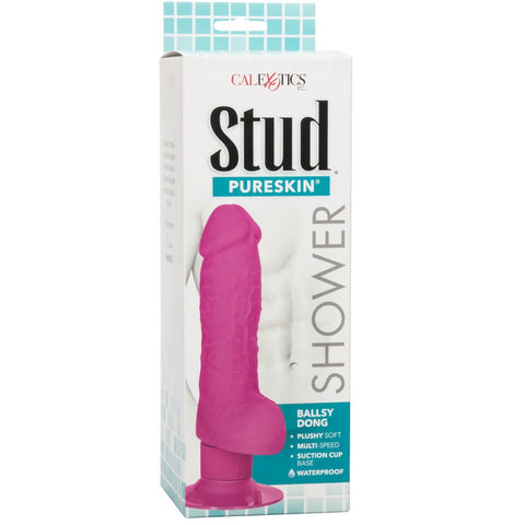 Studs Shower Stud Ballsy Dong Vibrator - Pink