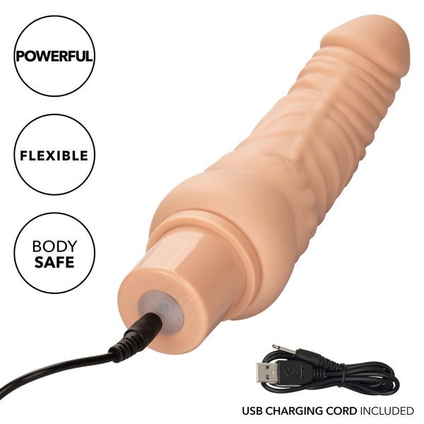 Studs Rechargeable Power Stud Curvy Vibrator - Ivory