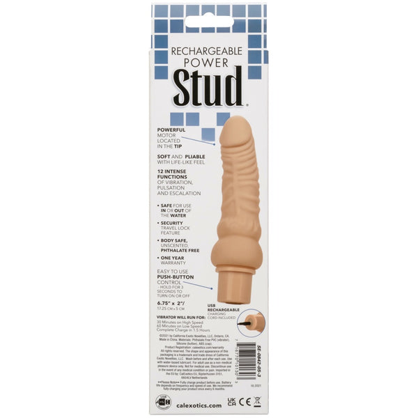 Studs Rechargeable Power Stud Curvy Vibrator - Ivory