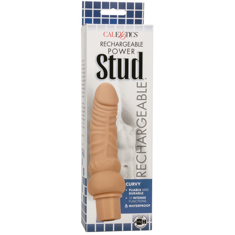 Studs Rechargeable Power Stud Curvy Vibrator - Ivory