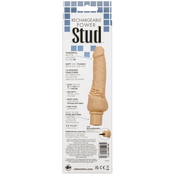 Studs Rechargeable Power Stud Cliterrific Vibrator - Ivory