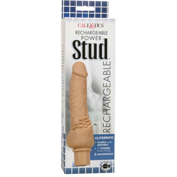 Studs Rechargeable Power Stud Cliterrific Vibrator - Ivory