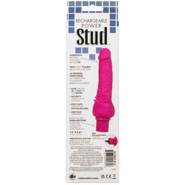 Studs Rechargeable Power Stud Cliterrific Vibrator - Pink