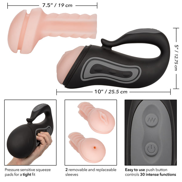 CalExotics Optimum Power Rechargeable Gri-N-Stroke - Extreme Toyz Singapore - https://extremetoyz.com.sg - Sex Toys and Lingerie Online Store - Bondage Gear / Vibrators / Electrosex Toys / Wireless Remote Control Vibes / Sexy Lingerie and Role Play / BDSM / Dungeon Furnitures / Dildos and Strap Ons &nbsp;/ Anal and Prostate Massagers / Anal Douche and Cleaning Aide / Delay Sprays and Gels / Lubricants and more...