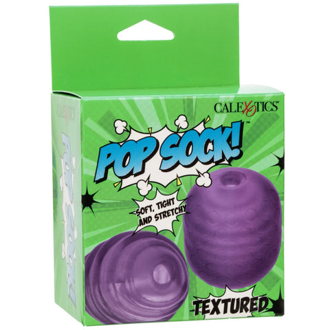 CalExotics Pop Sock! Textured Stroker - Purple  - Extreme Toyz Singapore - https://extremetoyz.com.sg - Sex Toys and Lingerie Online Store - Bondage Gear / Vibrators / Electrosex Toys / Wireless Remote Control Vibes / Sexy Lingerie and Role Play / BDSM / Dungeon Furnitures / Dildos and Strap Ons &nbsp;/ Anal and Prostate Massagers / Anal Douche and Cleaning Aide / Delay Sprays and Gels / Lubricants and more...