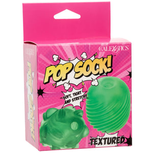 CalExotics Pop Sock! Textured Stroker - Green - Extreme Toyz Singapore - https://extremetoyz.com.sg - Sex Toys and Lingerie Online Store - Bondage Gear / Vibrators / Electrosex Toys / Wireless Remote Control Vibes / Sexy Lingerie and Role Play / BDSM / Dungeon Furnitures / Dildos and Strap Ons &nbsp;/ Anal and Prostate Massagers / Anal Douche and Cleaning Aide / Delay Sprays and Gels / Lubricants and more...