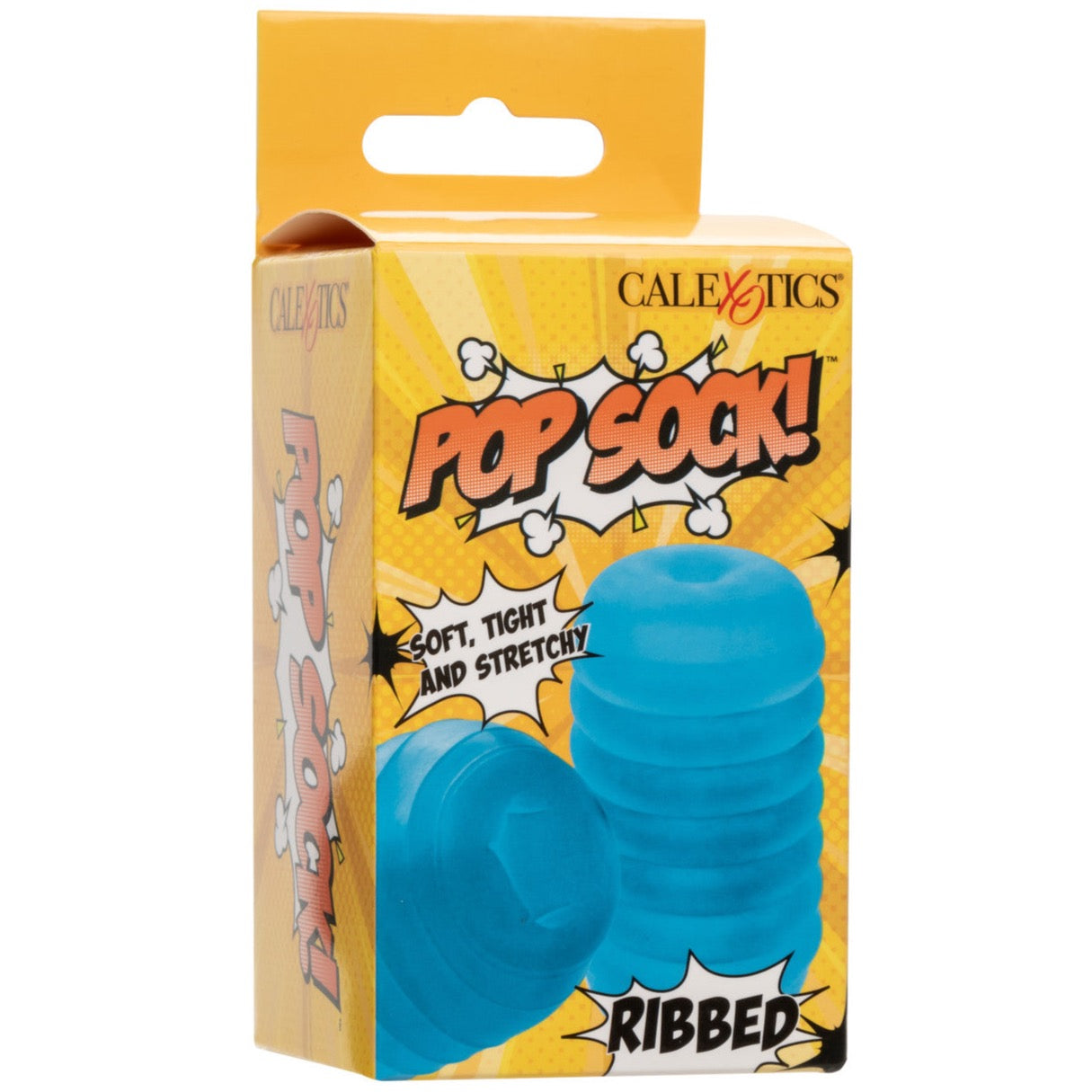 CalExotics Pop Sock! Ribbed Stroker - Blue - Extreme Toyz Singapore - https://extremetoyz.com.sg - Sex Toys and Lingerie Online Store - Bondage Gear / Vibrators / Electrosex Toys / Wireless Remote Control Vibes / Sexy Lingerie and Role Play / BDSM / Dungeon Furnitures / Dildos and Strap Ons &nbsp;/ Anal and Prostate Massagers / Anal Douche and Cleaning Aide / Delay Sprays and Gels / Lubricants and more...