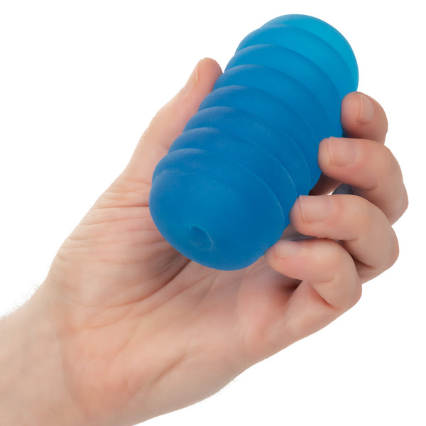 CalExotics Pop Sock! Ribbed Stroker - Blue - Extreme Toyz Singapore - https://extremetoyz.com.sg - Sex Toys and Lingerie Online Store - Bondage Gear / Vibrators / Electrosex Toys / Wireless Remote Control Vibes / Sexy Lingerie and Role Play / BDSM / Dungeon Furnitures / Dildos and Strap Ons &nbsp;/ Anal and Prostate Massagers / Anal Douche and Cleaning Aide / Delay Sprays and Gels / Lubricants and more...