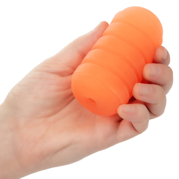 CalExotics Pop Sock! Ribbed Stroker - Orange - Extreme Toyz Singapore - https://extremetoyz.com.sg - Sex Toys and Lingerie Online Store - Bondage Gear / Vibrators / Electrosex Toys / Wireless Remote Control Vibes / Sexy Lingerie and Role Play / BDSM / Dungeon Furnitures / Dildos and Strap Ons &nbsp;/ Anal and Prostate Massagers / Anal Douche and Cleaning Aide / Delay Sprays and Gels / Lubricants and more...