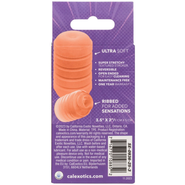 CalExotics Pop Sock! Ribbed Stroker - Orange - Extreme Toyz Singapore - https://extremetoyz.com.sg - Sex Toys and Lingerie Online Store - Bondage Gear / Vibrators / Electrosex Toys / Wireless Remote Control Vibes / Sexy Lingerie and Role Play / BDSM / Dungeon Furnitures / Dildos and Strap Ons &nbsp;/ Anal and Prostate Massagers / Anal Douche and Cleaning Aide / Delay Sprays and Gels / Lubricants and more...