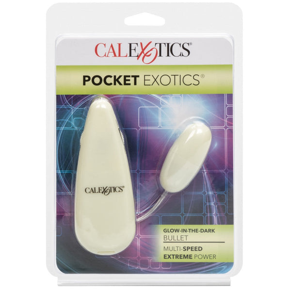 CalExotics Pocket Exotics Glow-in-the-Dark Bullet - Extreme Toyz Singapore - https://extremetoyz.com.sg - Sex Toys and Lingerie Online Store - Bondage Gear / Vibrators / Electrosex Toys / Wireless Remote Control Vibes / Sexy Lingerie and Role Play / BDSM / Dungeon Furnitures / Dildos and Strap Ons &nbsp;/ Anal and Prostate Massagers / Anal Douche and Cleaning Aide / Delay Sprays and Gels / Lubricants and more...