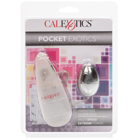 CalExotics Pocket Exotics Vibrating Silver Egg - Extreme Toyz Singapore - https://extremetoyz.com.sg - Sex Toys and Lingerie Online Store - Bondage Gear / Vibrators / Electrosex Toys / Wireless Remote Control Vibes / Sexy Lingerie and Role Play / BDSM / Dungeon Furnitures / Dildos and Strap Ons &nbsp;/ Anal and Prostate Massagers / Anal Douche and Cleaning Aide / Delay Sprays and Gels / Lubricants and more...