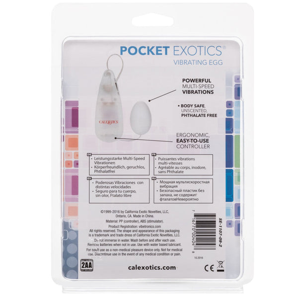 CalExotics Pocket Exotics Vibrating Egg - Extreme Toyz Singapore - https://extremetoyz.com.sg - Sex Toys and Lingerie Online Store - Bondage Gear / Vibrators / Electrosex Toys / Wireless Remote Control Vibes / Sexy Lingerie and Role Play / BDSM / Dungeon Furnitures / Dildos and Strap Ons &nbsp;/ Anal and Prostate Massagers / Anal Douche and Cleaning Aide / Delay Sprays and Gels / Lubricants and more...