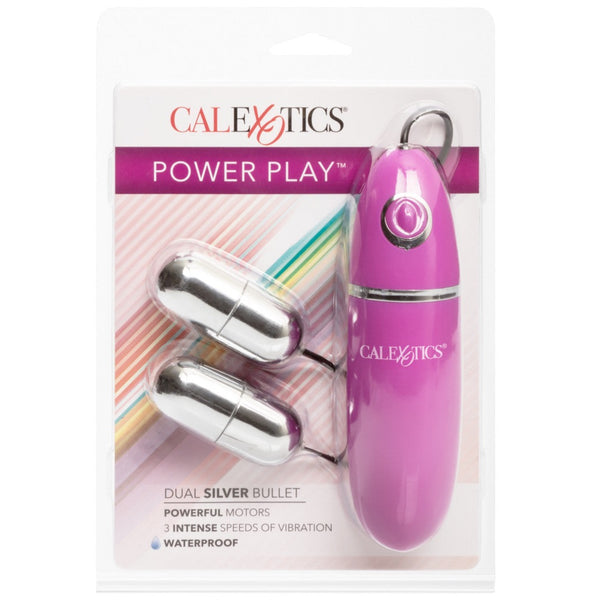 CalExotics Power Play Dual Silver Bullets Vibrator - Extreme Toyz Singapore - https://extremetoyz.com.sg - Sex Toys and Lingerie Online Store - Bondage Gear / Vibrators / Electrosex Toys / Wireless Remote Control Vibes / Sexy Lingerie and Role Play / BDSM / Dungeon Furnitures / Dildos and Strap Ons &nbsp;/ Anal and Prostate Massagers / Anal Douche and Cleaning Aide / Delay Sprays and Gels / Lubricants and more...