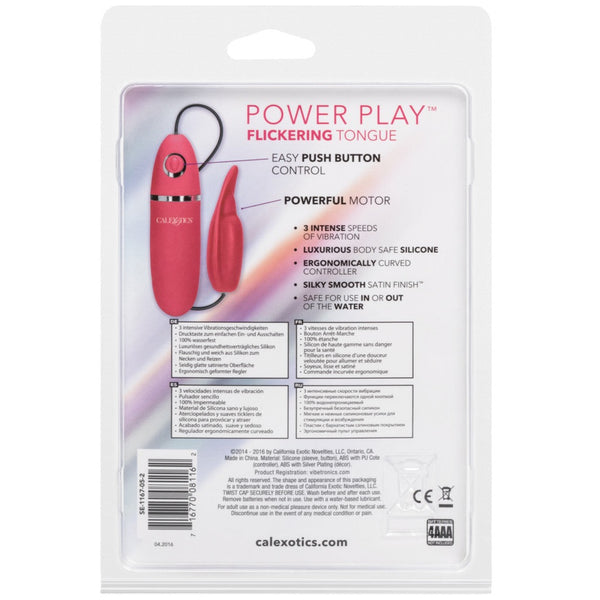 CalExotics Power Play Flickering Tongue Vibrator - Extreme Toyz Singapore - https://extremetoyz.com.sg - Sex Toys and Lingerie Online Store - Bondage Gear / Vibrators / Electrosex Toys / Wireless Remote Control Vibes / Sexy Lingerie and Role Play / BDSM / Dungeon Furnitures / Dildos and Strap Ons &nbsp;/ Anal and Prostate Massagers / Anal Douche and Cleaning Aide / Delay Sprays and Gels / Lubricants and more...