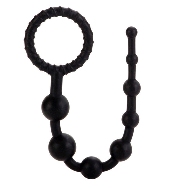 CalExotics Booty Call X-10 Silicone Anal Beads - Black - Extreme Toyz Singapore - https://extremetoyz.com.sg - Sex Toys and Lingerie Online Store - Bondage Gear / Vibrators / Electrosex Toys / Wireless Remote Control Vibes / Sexy Lingerie and Role Play / BDSM / Dungeon Furnitures / Dildos and Strap Ons &nbsp;/ Anal and Prostate Massagers / Anal Douche and Cleaning Aide / Delay Sprays and Gels / Lubricants and more...