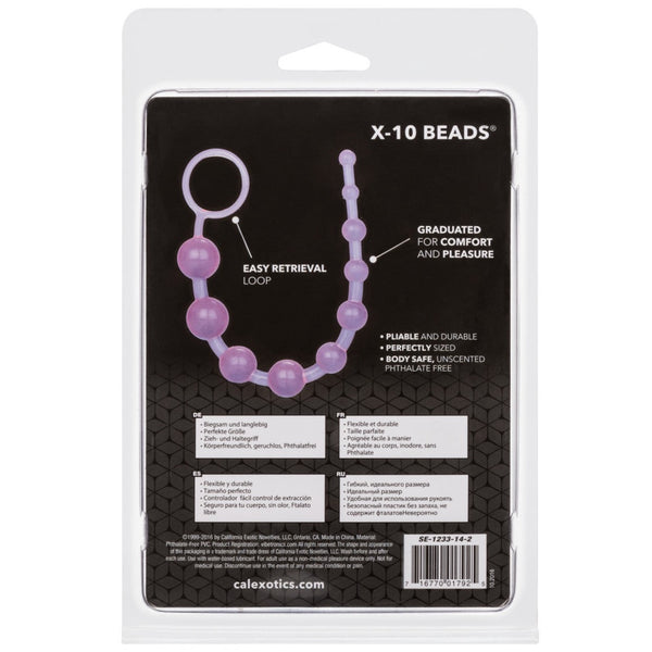 CalExotics X-10 Anal Beads - Purple - Extreme Toyz Singapore - https://extremetoyz.com.sg - Sex Toys and Lingerie Online Store - Bondage Gear / Vibrators / Electrosex Toys / Wireless Remote Control Vibes / Sexy Lingerie and Role Play / BDSM / Dungeon Furnitures / Dildos and Strap Ons &nbsp;/ Anal and Prostate Massagers / Anal Douche and Cleaning Aide / Delay Sprays and Gels / Lubricants and more...