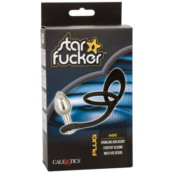 CalExotics Star Fucker Mini Plug with Silicone Dual Cock Ring - Extreme Toyz Singapore - https://extremetoyz.com.sg - Sex Toys and Lingerie Online Store - Bondage Gear / Vibrators / Electrosex Toys / Wireless Remote Control Vibes / Sexy Lingerie and Role Play / BDSM / Dungeon Furnitures / Dildos and Strap Ons &nbsp;/ Anal and Prostate Massagers / Anal Douche and Cleaning Aide / Delay Sprays and Gels / Lubricants and more...