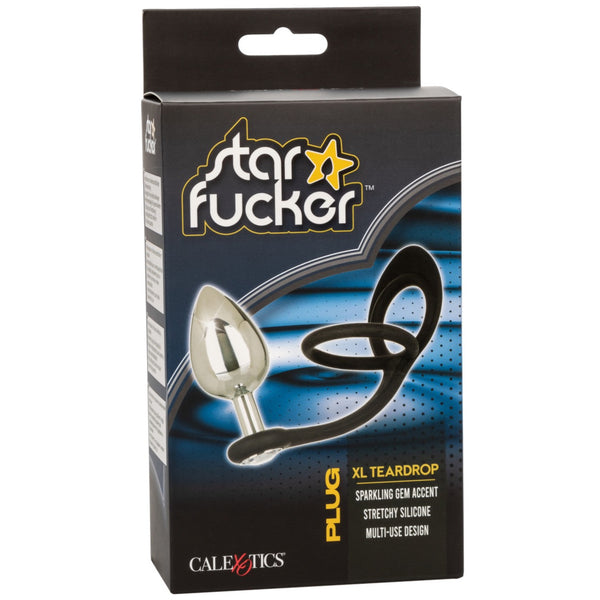 CalExotics Star Fucker XL Teardrop Plugwith Silicone Dual Cock Ring - Extreme Toyz Singapore - https://extremetoyz.com.sg - Sex Toys and Lingerie Online Store - Bondage Gear / Vibrators / Electrosex Toys / Wireless Remote Control Vibes / Sexy Lingerie and Role Play / BDSM / Dungeon Furnitures / Dildos and Strap Ons &nbsp;/ Anal and Prostate Massagers / Anal Douche and Cleaning Aide / Delay Sprays and Gels / Lubricants and more...