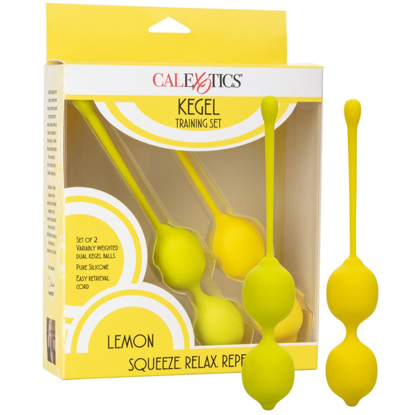 Calexotics Kegel Training Set Lemon - Extreme Toyz Singapore - https://extremetoyz.com.sg - Sex Toys and Lingerie Online Store - Bondage Gear / Vibrators / Electrosex Toys / Wireless Remote Control Vibes / Sexy Lingerie and Role Play / BDSM / Dungeon Furnitures / Dildos and Strap Ons &nbsp;/ Anal and Prostate Massagers / Anal Douche and Cleaning Aide / Delay Sprays and Gels / Lubricants and more...