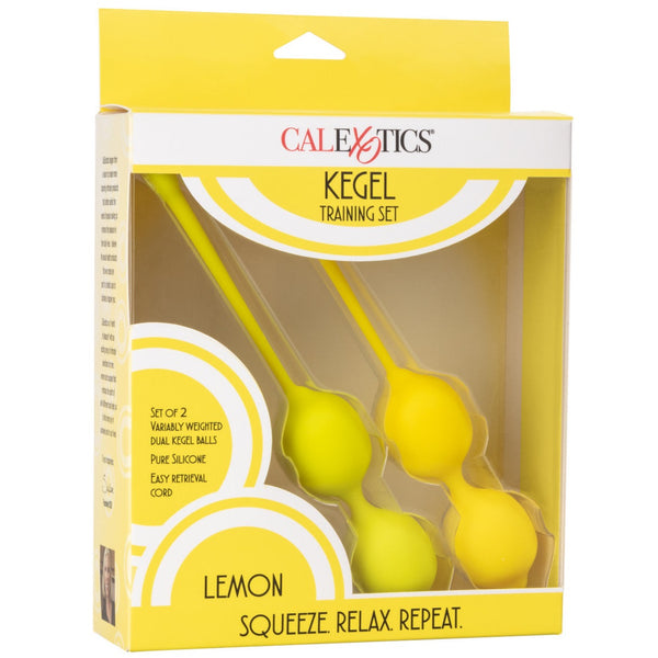 Calexotics Kegel Training Set Lemon - Extreme Toyz Singapore - https://extremetoyz.com.sg - Sex Toys and Lingerie Online Store - Bondage Gear / Vibrators / Electrosex Toys / Wireless Remote Control Vibes / Sexy Lingerie and Role Play / BDSM / Dungeon Furnitures / Dildos and Strap Ons &nbsp;/ Anal and Prostate Massagers / Anal Douche and Cleaning Aide / Delay Sprays and Gels / Lubricants and more...