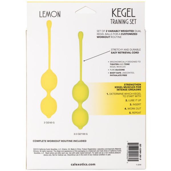 Calexotics Kegel Training Set Lemon - Extreme Toyz Singapore - https://extremetoyz.com.sg - Sex Toys and Lingerie Online Store - Bondage Gear / Vibrators / Electrosex Toys / Wireless Remote Control Vibes / Sexy Lingerie and Role Play / BDSM / Dungeon Furnitures / Dildos and Strap Ons &nbsp;/ Anal and Prostate Massagers / Anal Douche and Cleaning Aide / Delay Sprays and Gels / Lubricants and more...