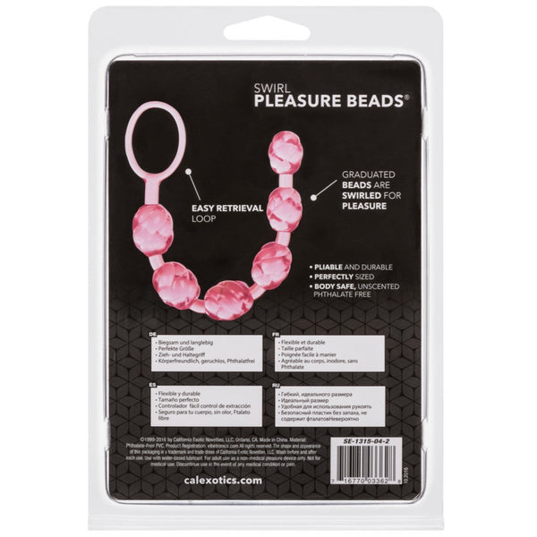 CalExotics Swirl Pleasure Beads - Pink - Extreme Toyz Singapore - https://extremetoyz.com.sg - Sex Toys and Lingerie Online Store - Bondage Gear / Vibrators / Electrosex Toys / Wireless Remote Control Vibes / Sexy Lingerie and Role Play / BDSM / Dungeon Furnitures / Dildos and Strap Ons &nbsp;/ Anal and Prostate Massagers / Anal Douche and Cleaning Aide / Delay Sprays and Gels / Lubricants and more...