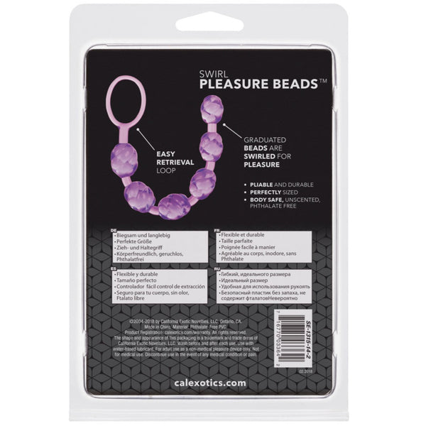 CalExotics Swirl Pleasure Beads - Purple - Extreme Toyz Singapore - https://extremetoyz.com.sg - Sex Toys and Lingerie Online Store - Bondage Gear / Vibrators / Electrosex Toys / Wireless Remote Control Vibes / Sexy Lingerie and Role Play / BDSM / Dungeon Furnitures / Dildos and Strap Ons &nbsp;/ Anal and Prostate Massagers / Anal Douche and Cleaning Aide / Delay Sprays and Gels / Lubricants and more...