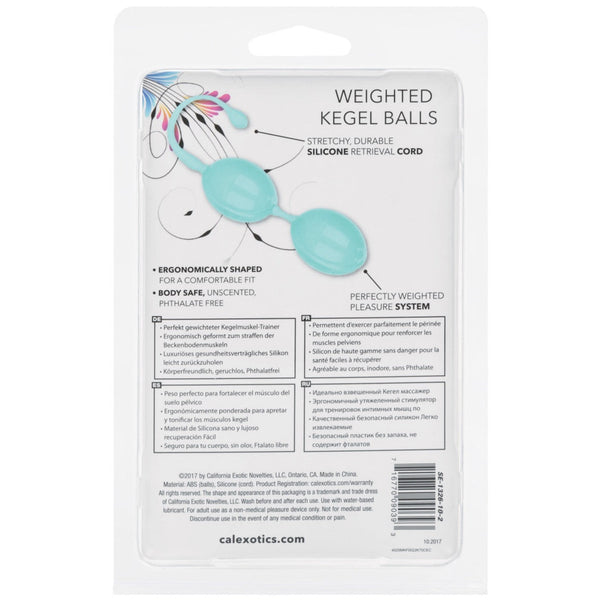 CalExotics Kegel Collection Weighted Kegel Balls - Teal - Extreme Toyz Singapore - https://extremetoyz.com.sg - Sex Toys and Lingerie Online Store - Bondage Gear / Vibrators / Electrosex Toys / Wireless Remote Control Vibes / Sexy Lingerie and Role Play / BDSM / Dungeon Furnitures / Dildos and Strap Ons &nbsp;/ Anal and Prostate Massagers / Anal Douche and Cleaning Aide / Delay Sprays and Gels / Lubricants and more...