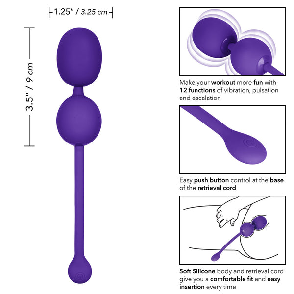 CalExotics Rechargeable Dual Kegel - Extreme Toyz Singapore - https://extremetoyz.com.sg - Sex Toys and Lingerie Online Store - Bondage Gear / Vibrators / Electrosex Toys / Wireless Remote Control Vibes / Sexy Lingerie and Role Play / BDSM / Dungeon Furnitures / Dildos and Strap Ons &nbsp;/ Anal and Prostate Massagers / Anal Douche and Cleaning Aide / Delay Sprays and Gels / Lubricants and more...