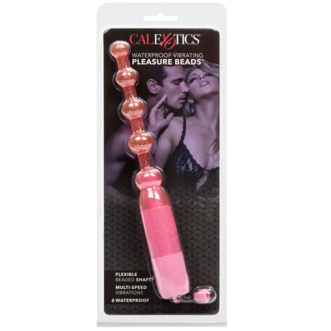 CalExotics Waterproof Vibrating Pleasure Beads - Pink - Extreme Toyz Singapore - https://extremetoyz.com.sg - Sex Toys and Lingerie Online Store - Bondage Gear / Vibrators / Electrosex Toys / Wireless Remote Control Vibes / Sexy Lingerie and Role Play / BDSM / Dungeon Furnitures / Dildos and Strap Ons &nbsp;/ Anal and Prostate Massagers / Anal Douche and Cleaning Aide / Delay Sprays and Gels / Lubricants and more...