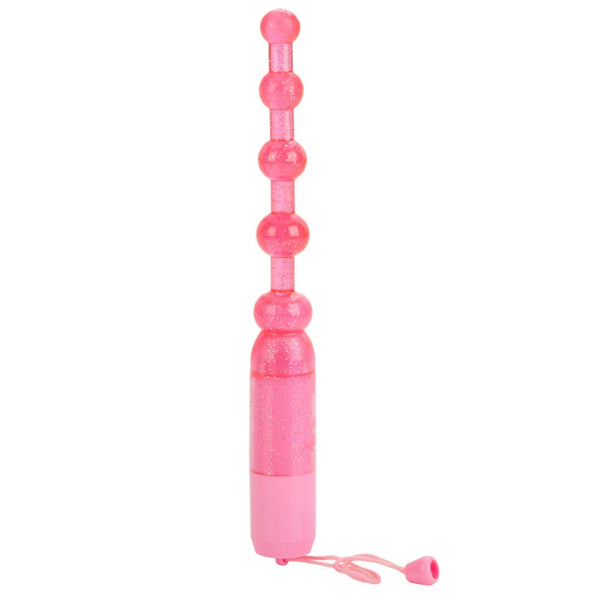 CalExotics Waterproof Vibrating Pleasure Beads - Pink - Extreme Toyz Singapore - https://extremetoyz.com.sg - Sex Toys and Lingerie Online Store - Bondage Gear / Vibrators / Electrosex Toys / Wireless Remote Control Vibes / Sexy Lingerie and Role Play / BDSM / Dungeon Furnitures / Dildos and Strap Ons &nbsp;/ Anal and Prostate Massagers / Anal Douche and Cleaning Aide / Delay Sprays and Gels / Lubricants and more...