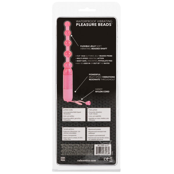 CalExotics Waterproof Vibrating Pleasure Beads - Pink - Extreme Toyz Singapore - https://extremetoyz.com.sg - Sex Toys and Lingerie Online Store - Bondage Gear / Vibrators / Electrosex Toys / Wireless Remote Control Vibes / Sexy Lingerie and Role Play / BDSM / Dungeon Furnitures / Dildos and Strap Ons &nbsp;/ Anal and Prostate Massagers / Anal Douche and Cleaning Aide / Delay Sprays and Gels / Lubricants and more...