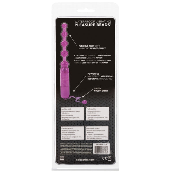 CalExotics Waterproof Vibrating Pleasure Beads - Purple - Extreme Toyz Singapore - https://extremetoyz.com.sg - Sex Toys and Lingerie Online Store - Bondage Gear / Vibrators / Electrosex Toys / Wireless Remote Control Vibes / Sexy Lingerie and Role Play / BDSM / Dungeon Furnitures / Dildos and Strap Ons &nbsp;/ Anal and Prostate Massagers / Anal Douche and Cleaning Aide / Delay Sprays and Gels / Lubricants and more...