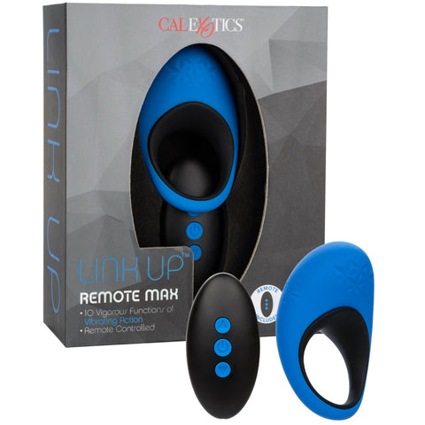 CalExotics Link up Remote Max Rechargeable Vibrating Silicone Cock Ring - Extreme Toyz Singapore - https://extremetoyz.com.sg - Sex Toys and Lingerie Online Store - Bondage Gear / Vibrators / Electrosex Toys / Wireless Remote Control Vibes / Sexy Lingerie and Role Play / BDSM / Dungeon Furnitures / Dildos and Strap Ons &nbsp;/ Anal and Prostate Massagers / Anal Douche and Cleaning Aide / Delay Sprays and Gels / Lubricants and more...
