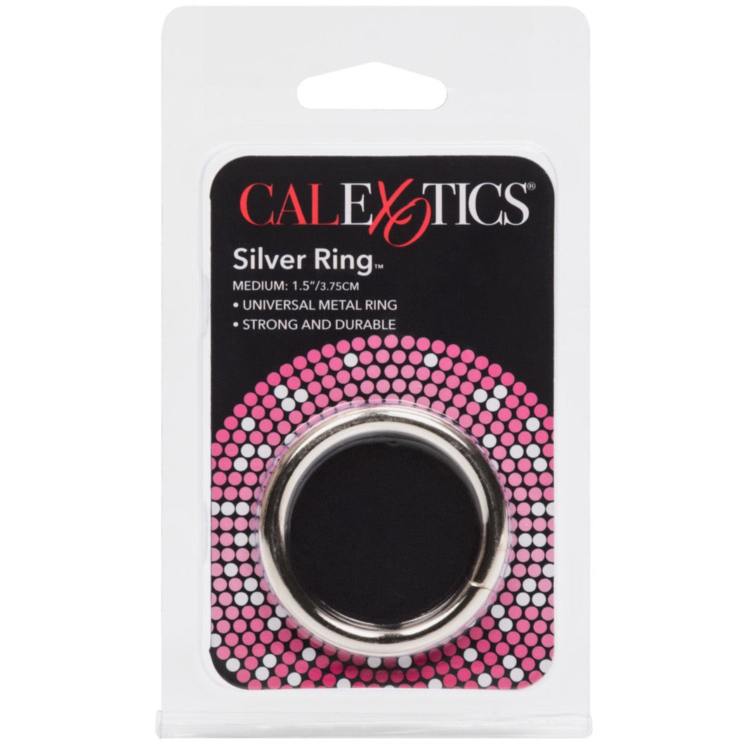 CalExotics Silver Ring - Medium - Extreme Toyz Singapore - https://extremetoyz.com.sg - Sex Toys and Lingerie Online Store - Bondage Gear / Vibrators / Electrosex Toys / Wireless Remote Control Vibes / Sexy Lingerie and Role Play / BDSM / Dungeon Furnitures / Dildos and Strap Ons / Anal and Prostate Massagers / Anal Douche and Cleaning Aide / Delay Sprays and Gels / Lubricants and more...