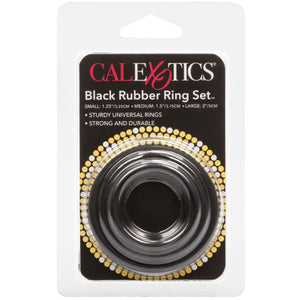 CalExotics CalExotics Black Rubber Ring - 3 Piece Set - Extreme Toyz Singapore - https://extremetoyz.com.sg - Sex Toys and Lingerie Online Store - Bondage Gear / Vibrators / Electrosex Toys / Wireless Remote Control Vibes / Sexy Lingerie and Role Play / BDSM / Dungeon Furnitures / Dildos and Strap Ons / Anal and Prostate Massagers / Anal Douche and Cleaning Aide / Delay Sprays and Gels / Lubricants and more...