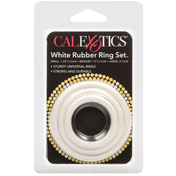 CalExotics Rings! White Rubber Ring - 3 Piece Set - Extreme Toyz Singapore - https://extremetoyz.com.sg - Sex Toys and Lingerie Online Store - Bondage Gear / Vibrators / Electrosex Toys / Wireless Remote Control Vibes / Sexy Lingerie and Role Play / BDSM / Dungeon Furnitures / Dildos and Strap Ons &nbsp;/ Anal and Prostate Massagers / Anal Douche and Cleaning Aide / Delay Sprays and Gels / Lubricants and more...