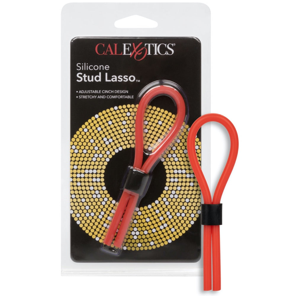 CalExotics Rings! Silicone Stud Lasso - Red - Extreme Toyz Singapore - https://extremetoyz.com.sg - Sex Toys and Lingerie Online Store - Bondage Gear / Vibrators / Electrosex Toys / Wireless Remote Control Vibes / Sexy Lingerie and Role Play / BDSM / Dungeon Furnitures / Dildos and Strap Ons &nbsp;/ Anal and Prostate Massagers / Anal Douche and Cleaning Aide / Delay Sprays and Gels / Lubricants and more...